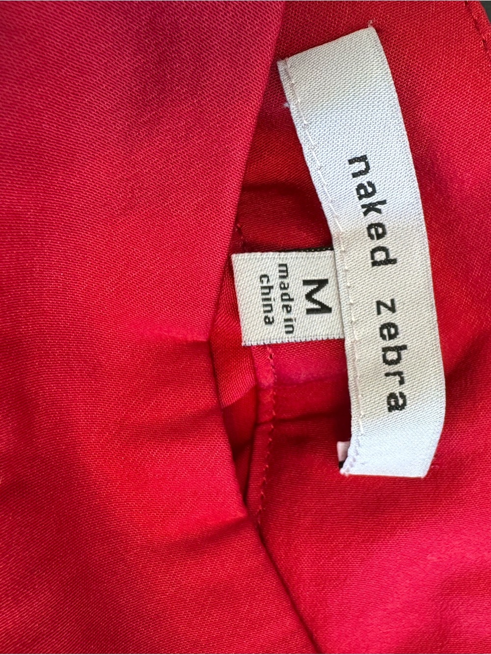 Red Ruffle Tie High-Low Skirt - Picture 3 of 3